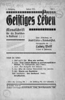 Geistiges Leben. Monatschrift fur die Destchen In Russland styczeń 1912 nr 1