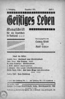 Geistiges Leben. Monatschrift fur die Destchen In Russland grudzień 1912 nr 12