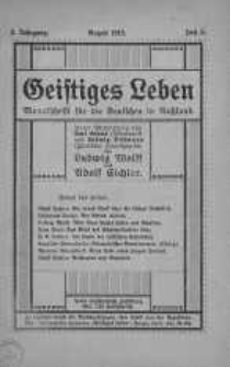 Geistiges Leben. Monatschrift fur die Destchen In Russland sierpień 1913 nr 8