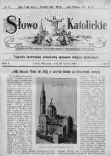 Słowo Katolickie : Tygodnik Ilustrowany Poświęcony Sprawom Religijno-Społecznym 22 marzec 1925 nr 12