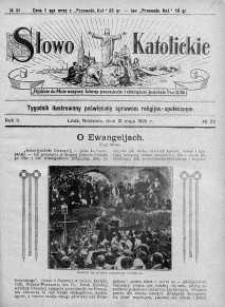 Słowo Katolickie : Tygodnik Ilustrowany Poświęcony Sprawom Religijno-Społecznym 31 maj 1925 nr 22