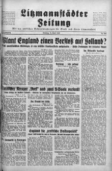 Litzmannstaedter Zeitung 14 kwiecień 1940 nr 104