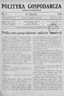 Polityka Gospodarcza 25 listopad 1935 nr 4
