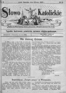 Słowo Katolickie : Tygodnik Ilustrowany Poświęcony Sprawom Religijno-Społecznym 16 maj 1926 nr 20