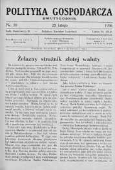 Polityka Gospodarcza 25 luty 1936 nr 10