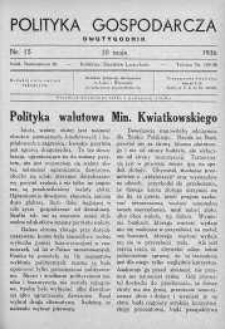 Polityka Gospodarcza 10 maj 1936 nr 15