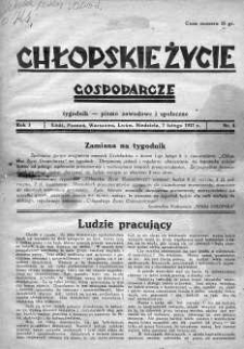 Chłopskie Życie Gospodarcze 7 luty 1937 nr 4