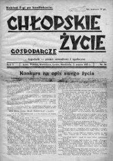 Chłopskie Życie Gospodarcze 7 marzec 1937 nr 8a