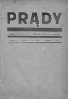 Prądy: Regionalne Czasopismo Łódzkiego Klubu Literackiego 1931 R.I nr 1