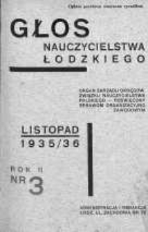 Głos Nauczycielstwa Łódzkiego 1935/1936 listopad nr 3
