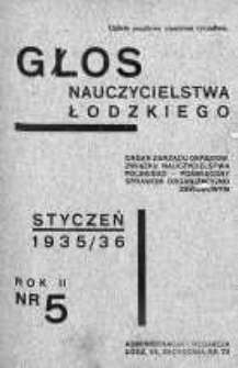 Głos Nauczycielstwa Łódzkiego 1935/1936 styczeń nr 5