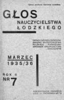 Głos Nauczycielstwa Łódzkiego 1935/1936 marzec nr 7