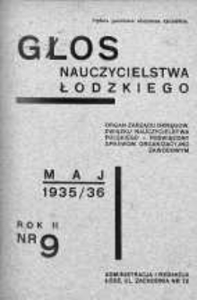 Głos Nauczycielstwa Łódzkiego 1935/1936 maj nr 9