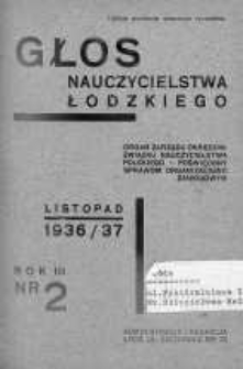 Głos Nauczycielstwa Łódzkiego 1936/1937 listopad nr 2