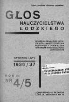 Głos Nauczycielstwa Łódzkiego 1936/1937 styczeń/luty nr 4/5
