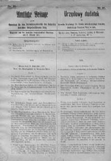 Urzędowy dodatek do Dziennika Urzędowego dla Obwodu Administracyjnego Cesarsko-Niemieckiego Prezydjum Policji w Łodzi 1917 nr 21