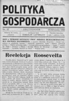 Polityka Gospodarcza 15 listopad 1936 nr 27