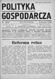 Polityka Gospodarcza 15 grudzień 1936 nr 28/29
