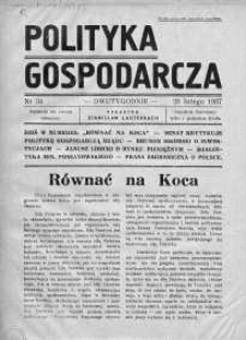Polityka Gospodarcza 28 luty 1937 nr 34
