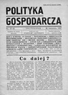 Polityka Gospodarcza 30 kwiecień 1937 nr 37/38