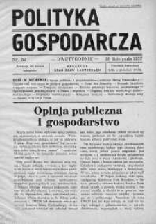 Polityka Gospodarcza 30 listopad 1937 nr 52