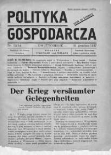 Polityka Gospodarcza 31 grudzień 1937 nr 53/54