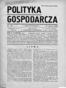Polityka Gospodarcza 31 marzec 1938 nr 60