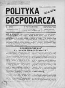 Polityka Gospodarcza czerwiec 1938 nr 65/66