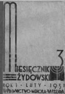 Miesięcznik Żydowski luty 1931 zeszyt 3