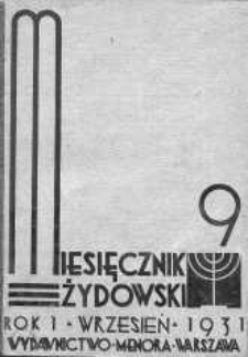 Miesięcznik Żydowski wrzesień 1931 zeszyt 9