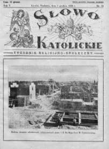 Słowo Katolickie : Tygodnik Ilustrowany Poświęcony Sprawom Religijno-Społecznym 2 grudzień 1928 nr 50