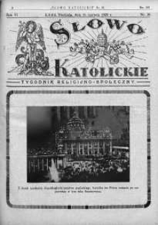 Słowo Katolickie : Tygodnik Ilustrowany Poświęcony Sprawom Religijno-Społecznym 16 czerwiec 1929 nr 25