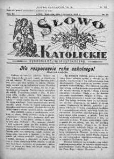 Słowo Katolickie : Tygodnik Ilustrowany Poświęcony Sprawom Religijno-Społecznym 1 wrzesień 1929 nr 36