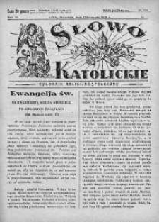Słowo Katolickie : Tygodnik Ilustrowany Poświęcony Sprawom Religijno-Społecznym 17 listopad 1929 nr 47