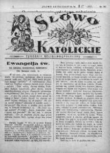 Słowo Katolickie : Tygodnik Ilustrowany Poświęcony Sprawom Religijno-Społecznym 8 grudzień 1929 nr 50