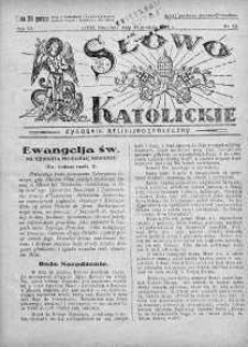 Słowo Katolickie : Tygodnik Ilustrowany Poświęcony Sprawom Religijno-Społecznym 22 grudzień 1929 nr 52