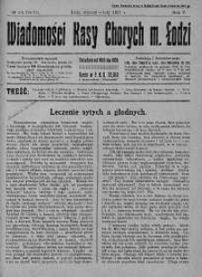 Wiadomości Kasy Chorych Miasta Łodzi styczeń/luty 1927 nr 1/2
