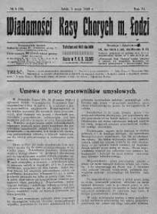 Wiadomości Kasy Chorych Miasta Łodzi 1 maj 1928 nr 5