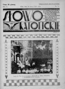 Słowo Katolickie : Tygodnik Ilustrowany Poświęcony Sprawom Religijno-Społecznym 26 marzec 1933 nr 13