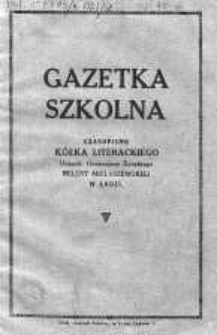 Gazetka Szkolna 1927 grudzień nr 15