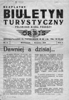 Biuletyn Turystyczny Polskiego Biura Podróży Orbis 1938 kwiecień nr 4