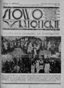 Słowo Katolickie : Tygodnik Ilustrowany Poświęcony Sprawom Religijno-Społecznym 26 sierpień 1934 nr 34