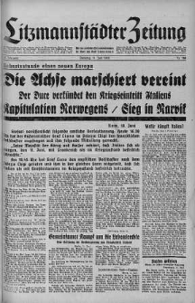 Litzmannstaedter Zeitung 11 czerwiec 1940 nr 160