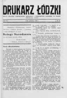 Drukarz Łódzki: organ Związku Zawodowego Drukarzy i Pokrewnych Zawodów w Polsce 1936 grudzień nr 12