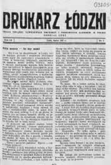 Drukarz Łódzki: organ Związku Zawodowego Drukarzy i Pokrewnych Zawodów w Polsce 1937 lipiec nr 7