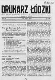 Drukarz Łódzki: organ Związku Zawodowego Drukarzy i Pokrewnych Zawodów w Polsce 1938 marzec nr 3