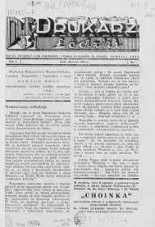 Drukarz Łódzki: organ Związku Zawodowego Drukarzy i Pokrewnych Zawodów w Polsce 1939 styczeń nr 1