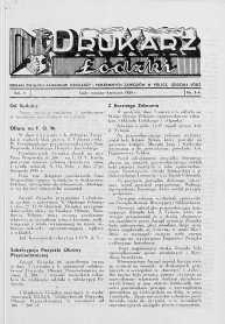 Drukarz Łódzki: organ Związku Zawodowego Drukarzy i Pokrewnych Zawodów w Polsce 1939 marzec-kwiecień nr 3-4