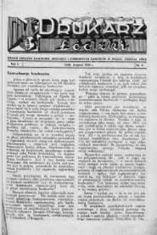 Drukarz Łódzki: organ Związku Zawodowego Drukarzy i Pokrewnych Zawodów w Polsce 1939 sierpień nr 8