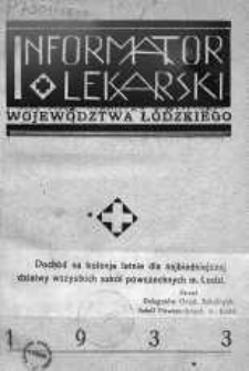 Informator Lekarski Województwa Łódzkiego 1933